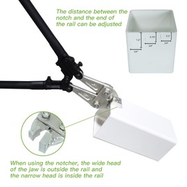 FENCETECH Vinyl Fence Notcher, Vinyl Fence Rail Notcher with 3/4" Wide Notch, Durable and Labor-Saving Fence Notcher