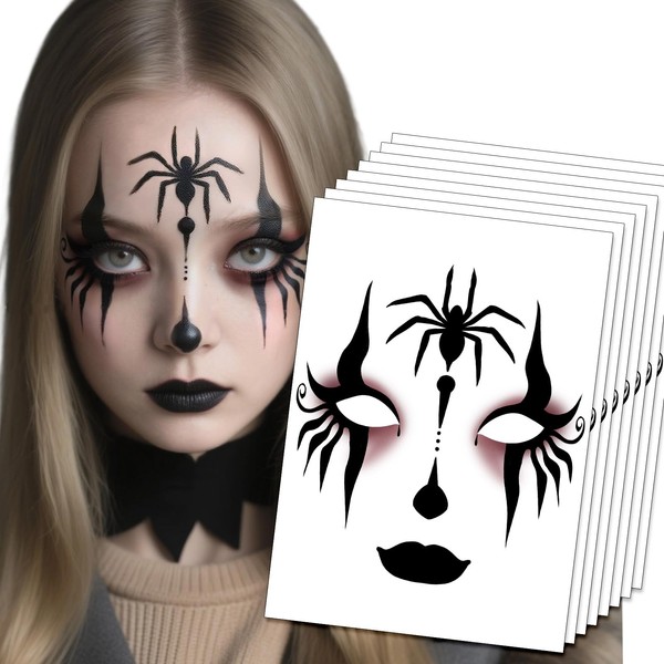 Halloween Temporary Makeup Tattoos Stickers Dark Theme Face Eyeshadow Tattoos