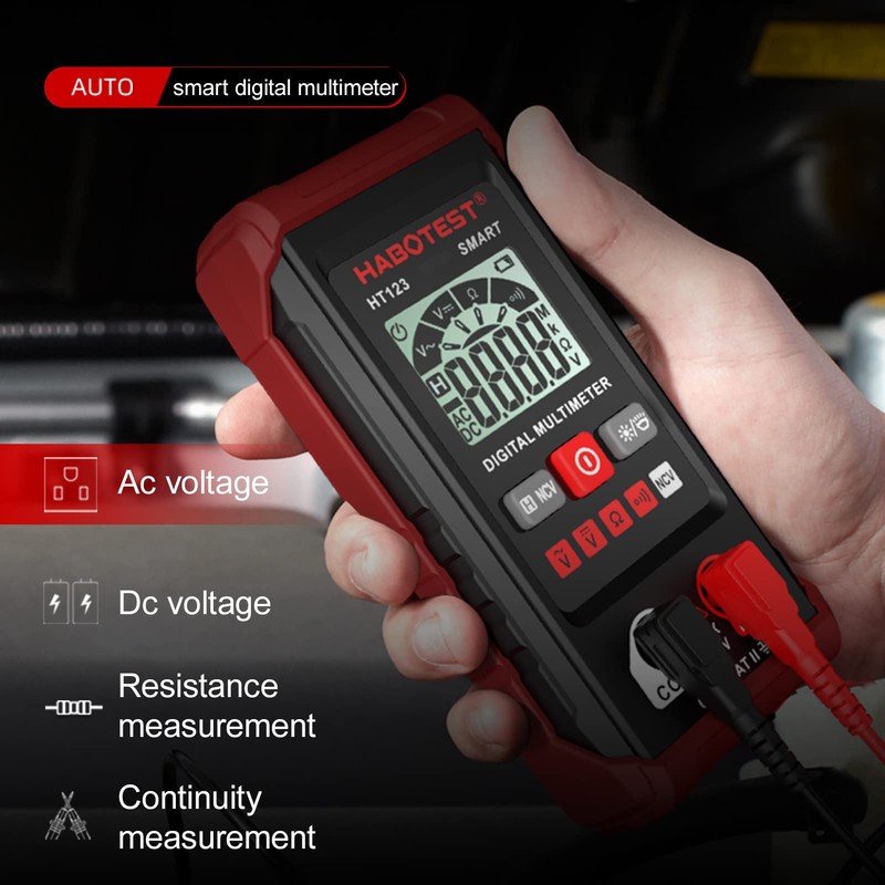 HT123 Digital Multimeter Auto Range Multi-Meter 2,000 Counts True RMS