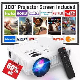 Digital Projection DR.J Professional Mini Projector with a  100" Screen Full HD HDMI