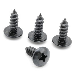 ReplacementScrews Stainless License Plate Screws Compatible with Ford - Front or Rear - Black Oxide - 18-8/304 Grade Stainless Steel - Fits All Models (F-150, Explorer, Mustang etc) (Pack of 4)