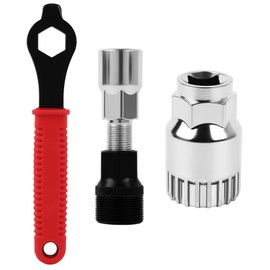 Bicycle Crank Extractor Puller, Bike Chain Removal Tool Kit, Bottom Bracket Remover, Bicycle Flywheel Chain Sprocket Remover, 16mm Bike Crankset Wrench, Flywheel Removal Tool for Mountain Bike
