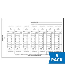 Driver Exemption Log Book 5-pk. for Short-Haul Operations - Book Format, 2-Ply with Carbon, 8.5" x 5.5", J. J. Keller & Associates, Inc.