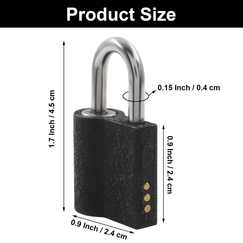 Cionyce 4 Pcs Mini Padlocks with Keys, Luggage Locks for