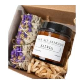 LA CASA DE ALEJANDRA Kit Vela Salvia y Sahumo