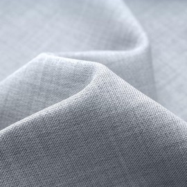 BEGOODTEX Fireproof Curtains Faux Linen Blackout Curtain Room Darkening Thermal Insulated Window Treatment for Hospital,White Aluminum, 8 Silver Grommet, 52Wx84L Inch,Pack of 1 Panel