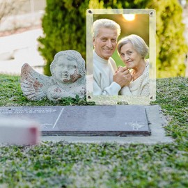 5X7 Waterproof Picture Frame for Grave, Cemetery Decorations for Grave,1pcs