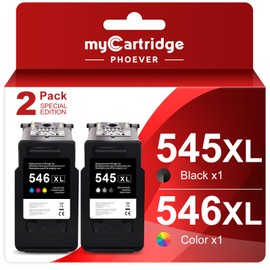 myCatridge PHOEVER 545XL 546XL Compatible with Canon Printer Cartridges 545 546 XL Multipack PG-545XL CL-546XL Cartridges for TR4550 PIXMA MX495 TS3150 TR4551 MX490 MG3050 TS3350 MG2950 MG255 0S