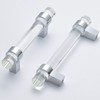 BonKuDoo 5 Pack Glass Drawer Pulls Crystal, Cabinet Handles, Kitchen