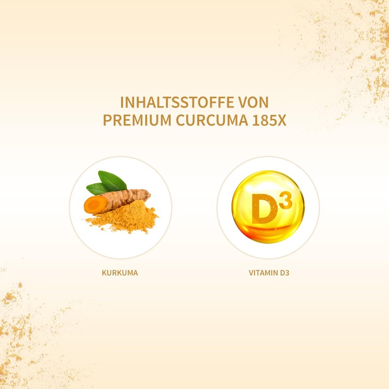 BodyFokus Premium Curcuma 185X - Turmeric Capsules High Dose Made