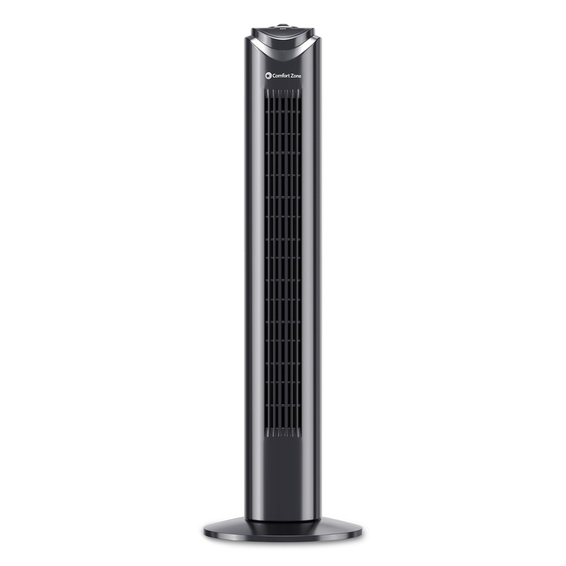 Comfort Zone Tower Fan for Bedroom, 32 inch, 3 Speeds,