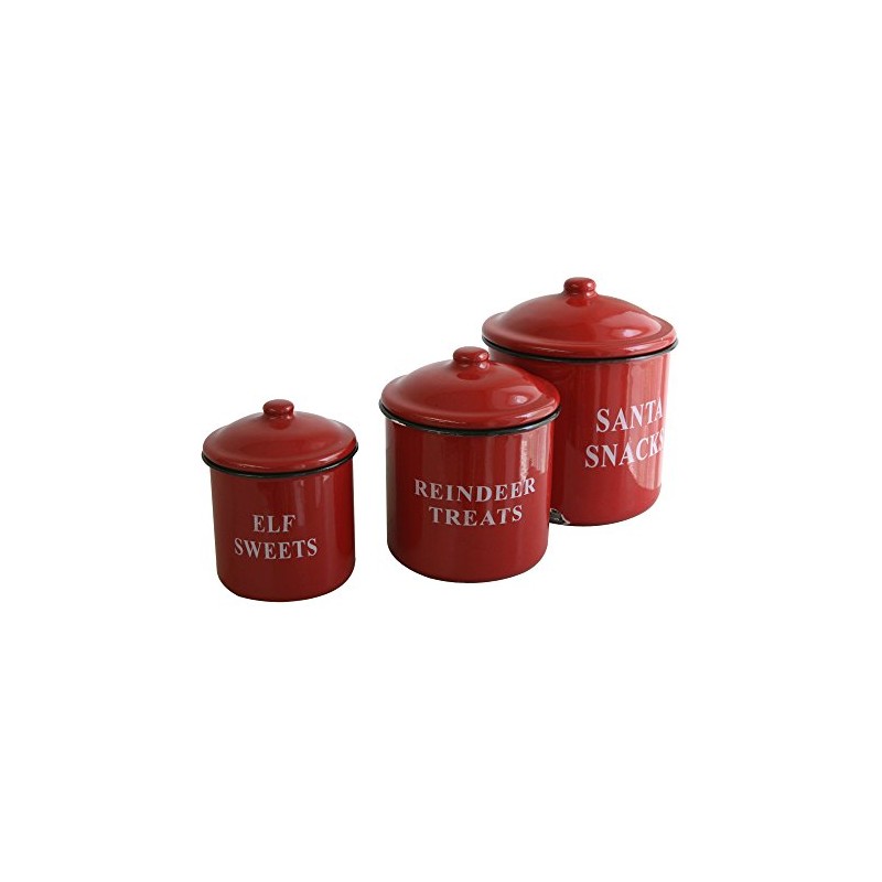 COVENT GARDEN LM-17 Red Canister Set of 3