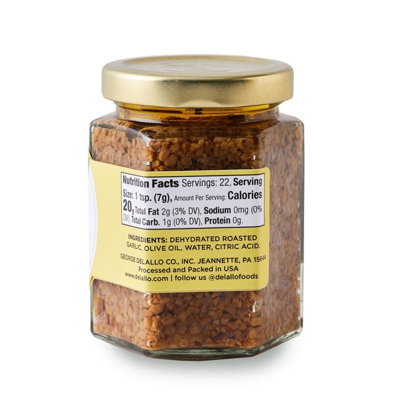 DeLallo Minced Roasted Garlic, Packed in Olive Oil to Preserve