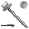 JEGONFRI 250pcs #10 x 1-1/2" Galvanized Hex Head Self-Drilling Metal