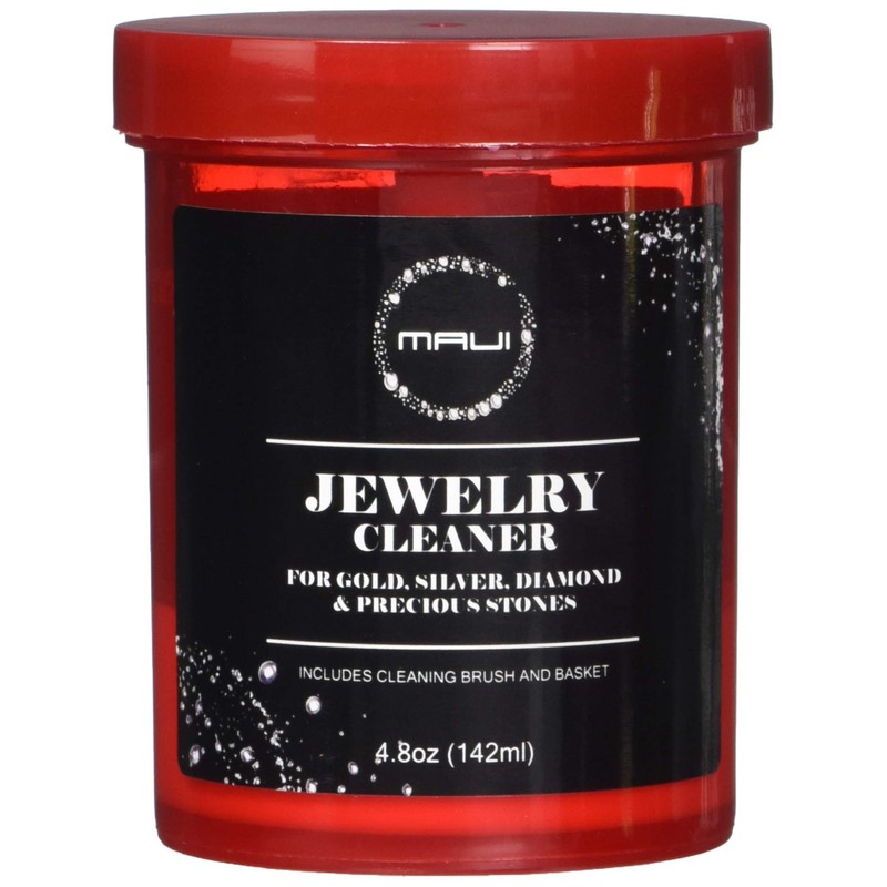 Maui Liquid Jewelry Cleaner Solution for Gold, Silver, Diamond. Safety