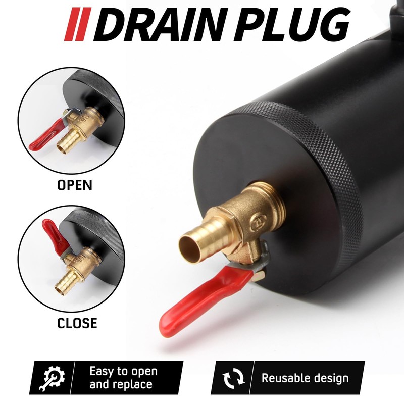 WENJTP Universal 150ml Car Oil Catch Can Kit Reservoir Tank,