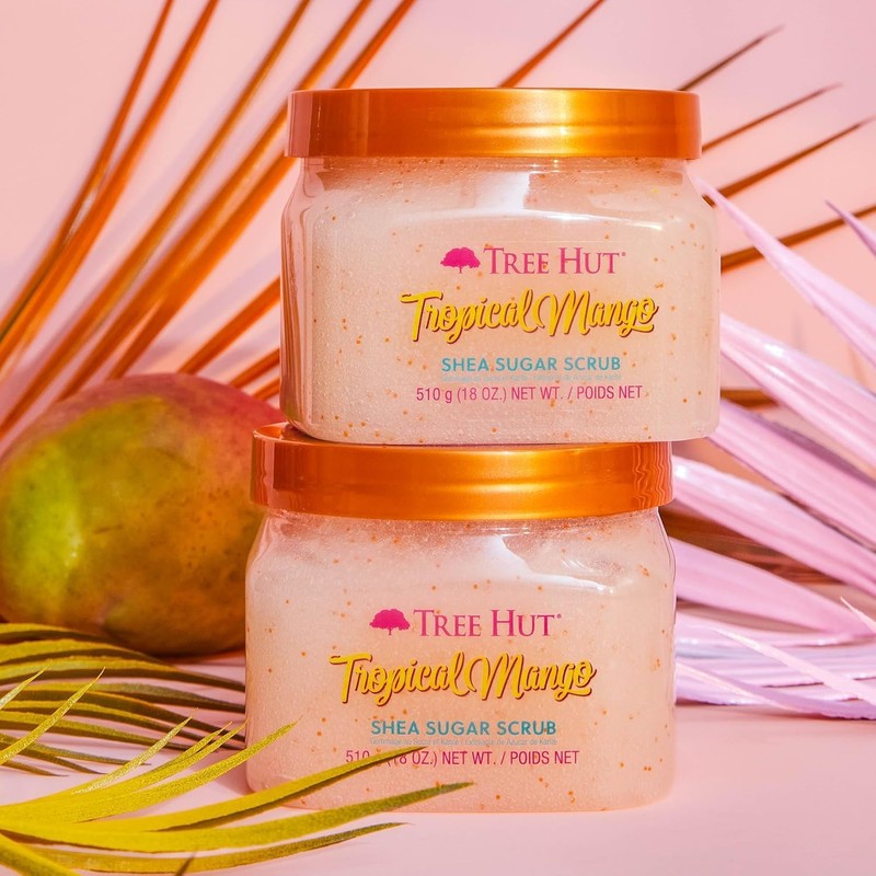 TREE HUT, Tropical Mango Shea Sugar Scrub, Exfoliante Corporal de