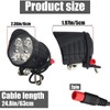 2PCS 36V 48V Ebike Headlights with 2-Pin Connectors Fit for