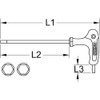 KS Tools 151.2845 T-Handle hex Key Wrench, 9/64"