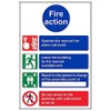 V Safety Fire Action Sign - General Fire Action Do