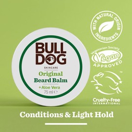 BULLDOG BULLDOG SKINCARE - Original Beard Balm, For Condition & Light Hold, For All Beard Types, 75g