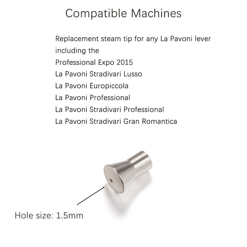 La Pavoni single-hole steam tip Easy to install steam nozzle