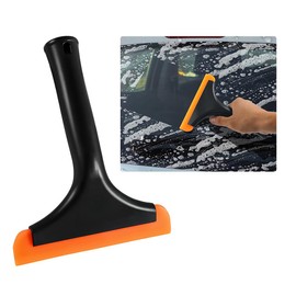 Wevdn Small Silicone Window Squeegee, Car Windshield Silicone Squeegee, Auto Windshield Water Blade Scraper with 5.9 Inch Blade and Non-Slip Handle for Window, Mirror, Glass Door (Black)