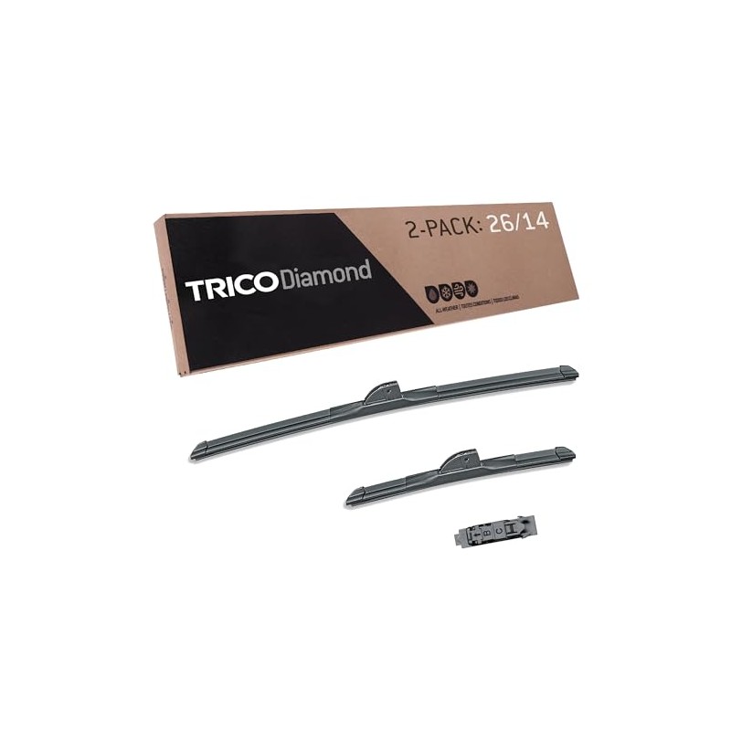 Trico Diamond Limpiaparabrisas 26 + 14 in, Juego de 2,