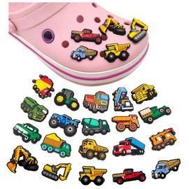 YONEEKSS 20PCS Shoe Charms, Cartoon Cars Shoes Decoration, PVC Shoes Charms Anime Shoelace Accessories for Girls Boys Birthday Party Gift