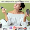 Brochas para Maquillaje, JASUVII 10 Makeup brush set+ 4 Puff,