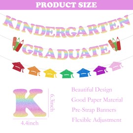 Kindergarten Graduation Decorations Banners, Preschool Graduation Decor, Congrats Grad Banners, Congratulations Preschoolers Congrats Grad Sign Suitable for parties, classrooms