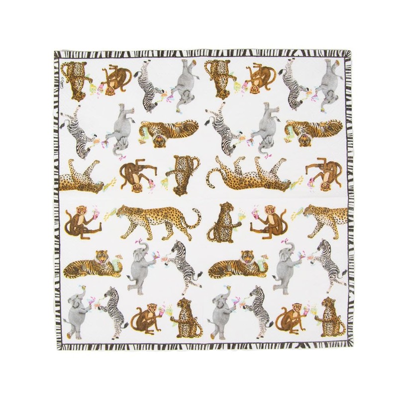 Caspari Cocktails Gone Wild Cocktail Napkins - 20 Per Package