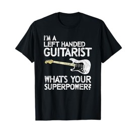 Left Handed Guitarist Lefty Guitar Player Retro Shredder T-Shirt