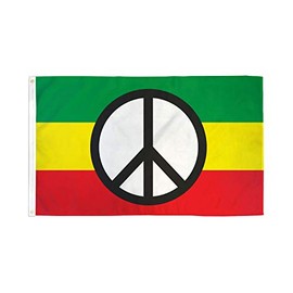 AZ FLAG Peace Rasta Flag 3' x 5' - Peaceful flags 90 x 150 cm - Banner 3x5 ft