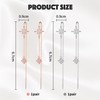 CQQNIU 2 Pairs of Star Tassel Earrings, Long Earrings, Fashionable