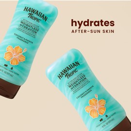 Hawaiian Tropic Hawaiian Tropic Weightless Hydration After Sun Lotion with Aloe, 6oz Twin Pack | Hawaiian Tropic Lotion, Moisturizing Lotion, After Sun Care, After Sun Moisturizer, 6oz each Twin Pack