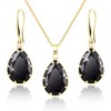 Linawe Gothic Black Jewelry Sets for Women, Crystal Necklace Set