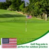 Golf Flagstick 6ft, Double-Side American Flag for Putting Green, Portable
