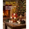5plots 12-Pack Flameless Candles with Timer, Realistic 3D Flickering Votive