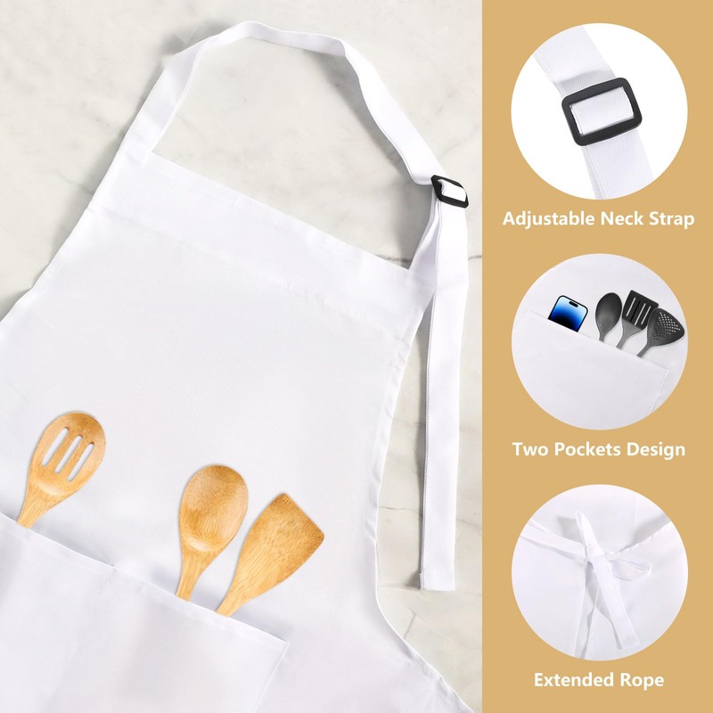 CAINCAY Chef Apron and Hat Set, Chef Apron Hat Set