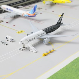 QIYUMOKE A350 Prototype 1/300 Diecast Metal Airplane Model with Stand -F-WWCF A350 Demonstrator Model Plane for Adult (7.5 inches) Aviation Enthusiasts Gifts, Display Decorations