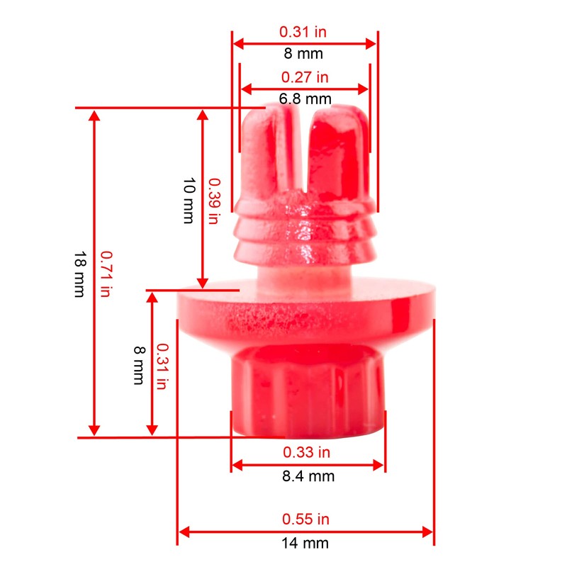 Wheel Rivets Nuts Set of 50 for 7.8mm/0.31in Hole Replacement