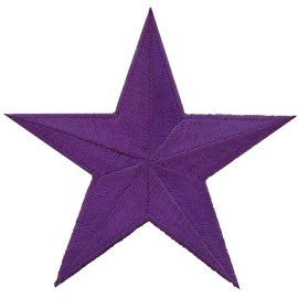 Unbranded PURPLE 3 inch iron on star patch applique punk kid embellishment - 140