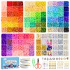 Dazhqp Set di 15500 perline da infilare, 96 colori perline