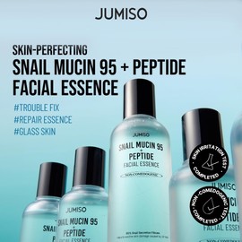 Snail Mucin 95 + Peptide Essence - Advanced Skin Repair Serum for Acne-Prone & Sun-Damaged Skin, Non-Comedogenic Facial Moisturizer with 5-Peptide Complex, Fragrance-Free, Slow-Aging, 4.73 fl.oz.