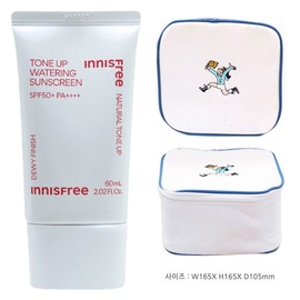Innisfree Tone-Up Watering Sunscreen + Play Green Cosmetics Pouch (Blue) / 이니스프리 톤업 워터링 선스크린+플레이그린 화장품 파우치 (블루)