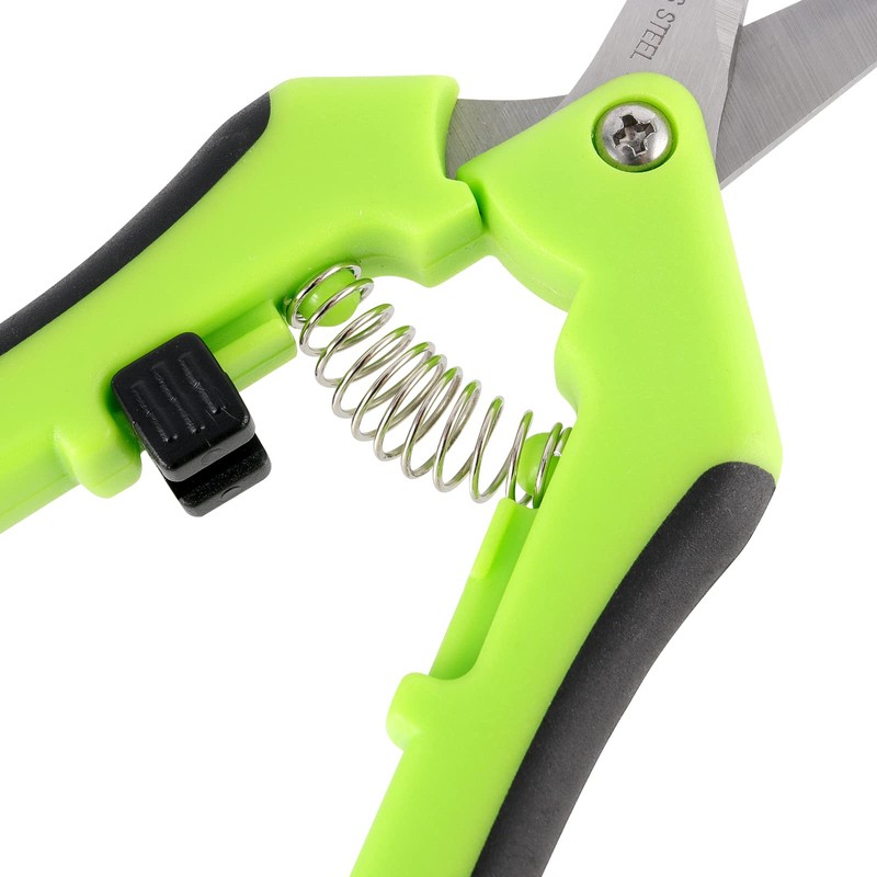 PINGEUI 12 Pack 6.5 Inches Green Micro Tip Pruning Snips,