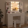 Large Makeup Vanity Desk, Vanity Table with LED Mirror Lights,