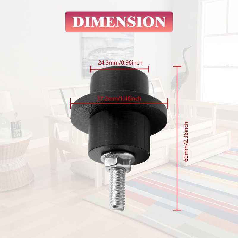 Auxazalux Futon Frame Double Roller Slider Glider Dowel Screw Frame