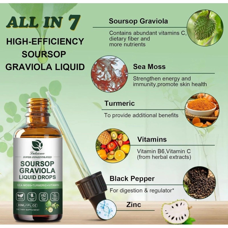 lukaree Lot of 2 ~ LUKAREE ~ Soursop Graviola Liquid